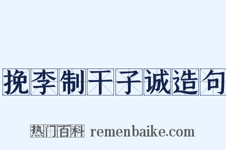 挽李制干子诚造句是什么意思的图片